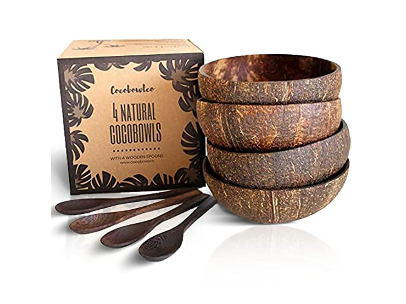 Coconut Soup Bowl Logo Jar Bowls Baby Bali Boho Bulk Sets Raw Set 11Cm Nice Half