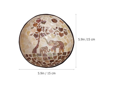 Engaved Coconot Bowl Coconut Shell Halves Big Serving Set Bowlg Holder Natural