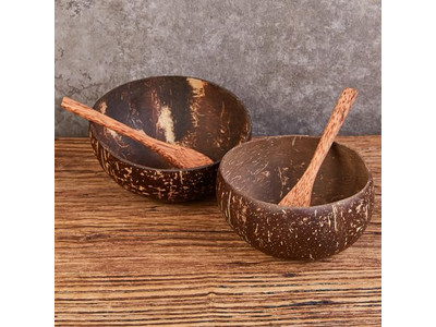 Multi Colored Coconut Bowl Personalized Bowls Unique Candle Big Salad For Eating