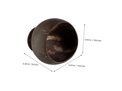 Set Of One Coconut Bowl Look Alike With Stand Vietnamese Bowls Logo Cover